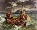 Christus auf dem See von Gennezaret romantische Eugene Delacroix
